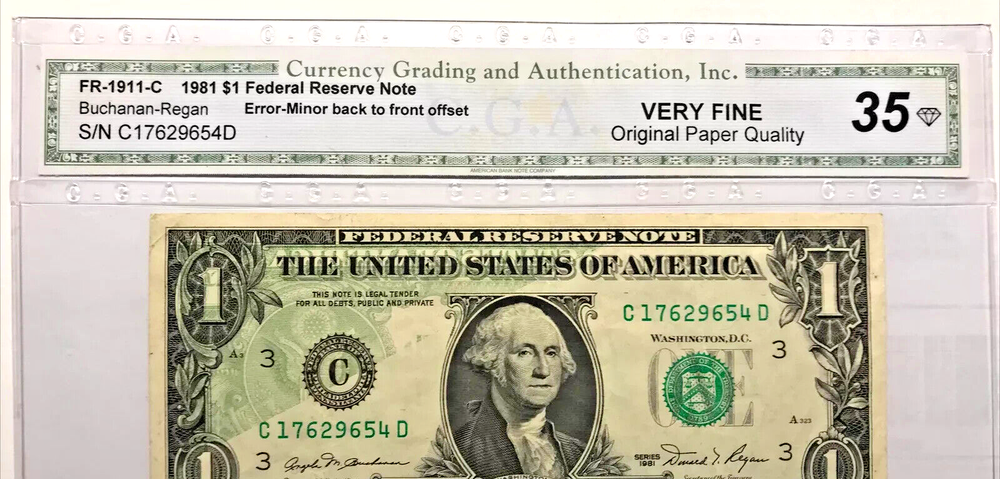 1981 1$ TRIANGLE OFFSET ERROR 9654D