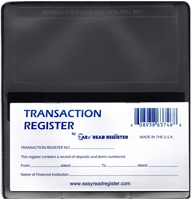 5 Checkbook Registers with 1 Vinyl Checkbook Cover for Top Tear Checks