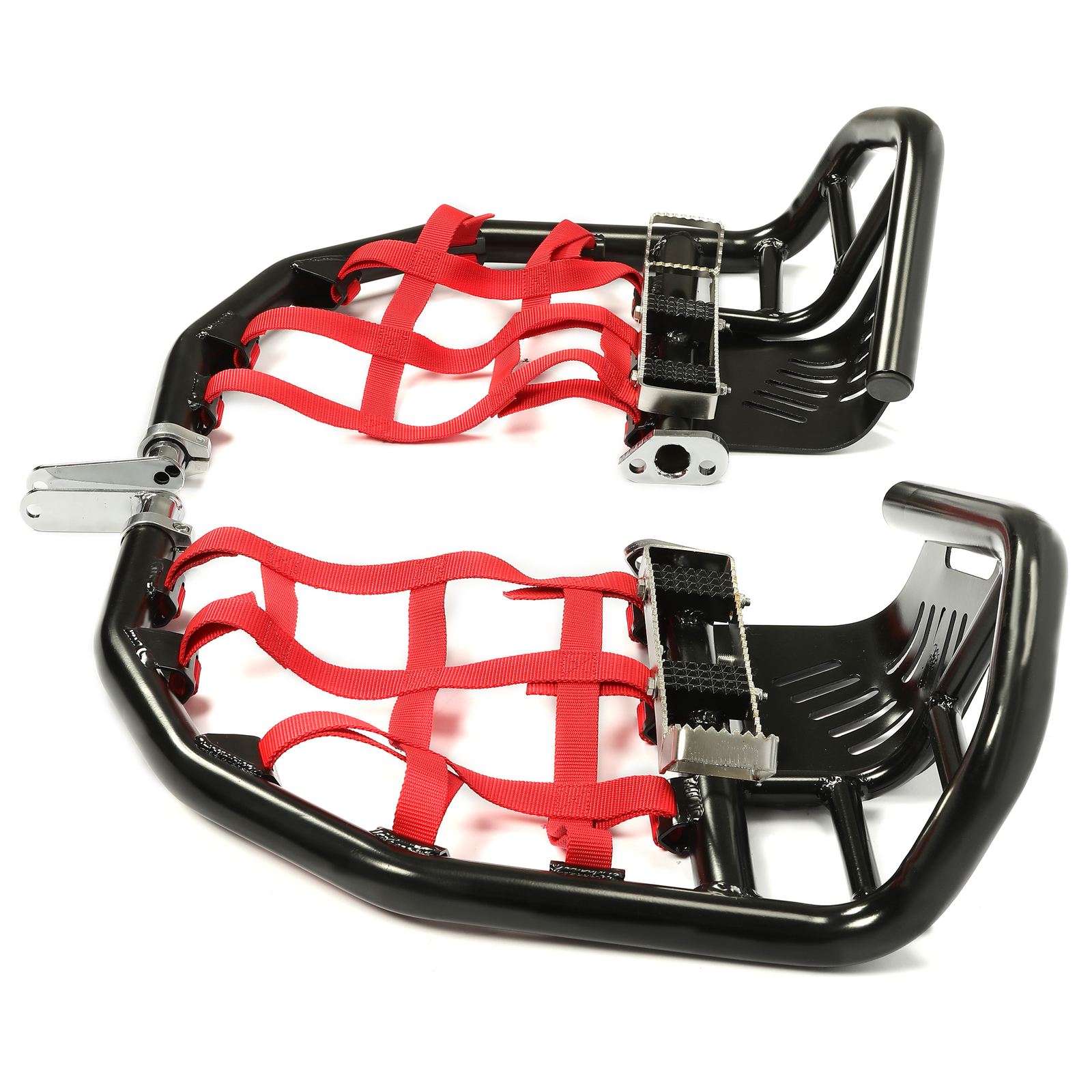 For Honda TRX 400EX 400X Nerf Bars Pro Peg Black Bars Red Nets Bar Heel Guard
