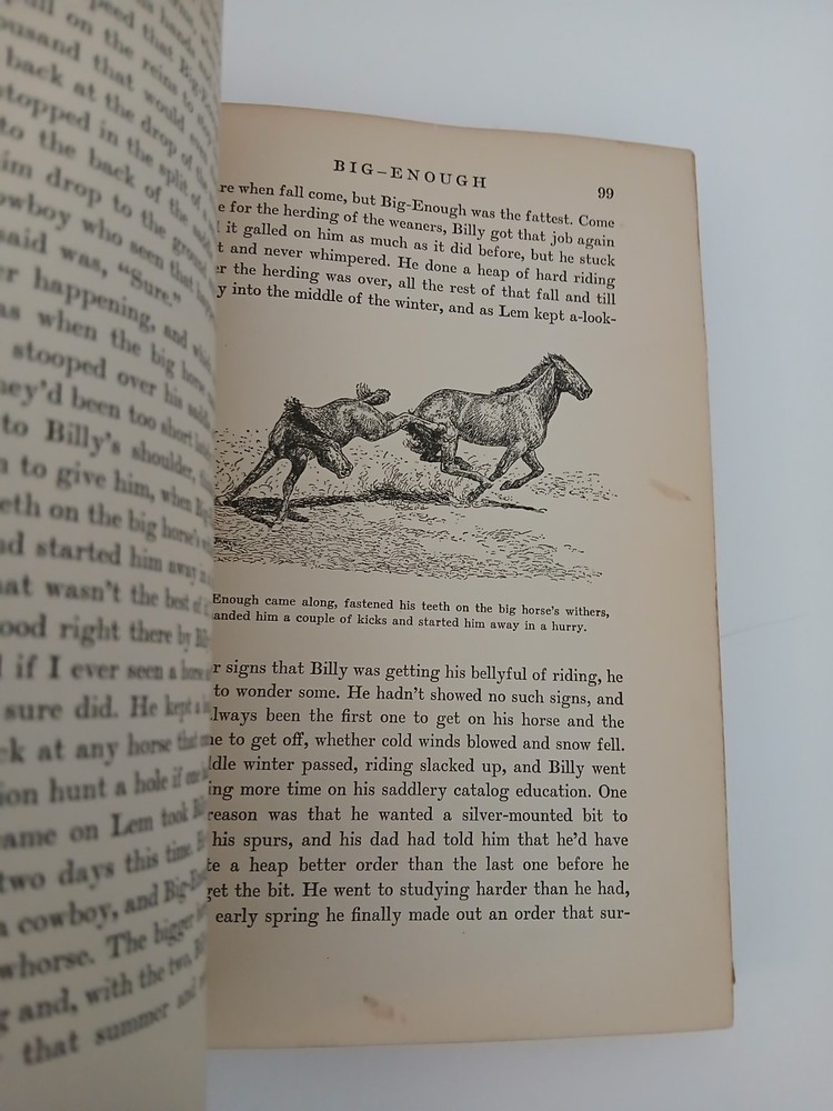 BIG ENOUGH by Will James, Author & Illustrator - 1939 Charles Scribner's Sons HC