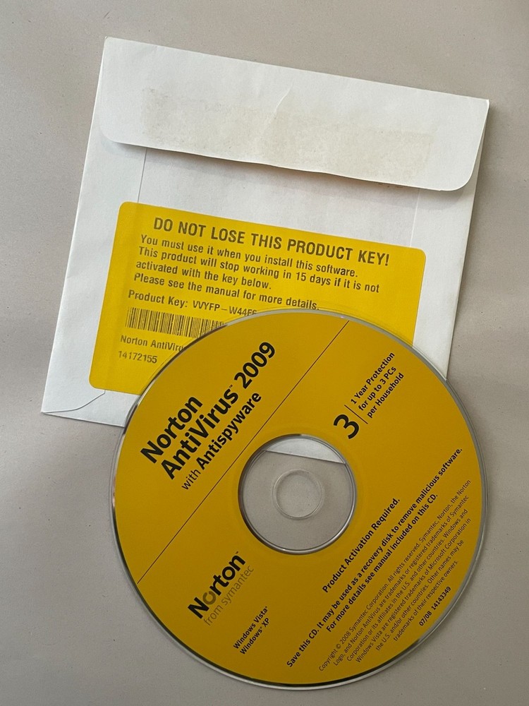 Norton Internet Security 2009 PC Software Antivirus Antispyware Product Key 2009
