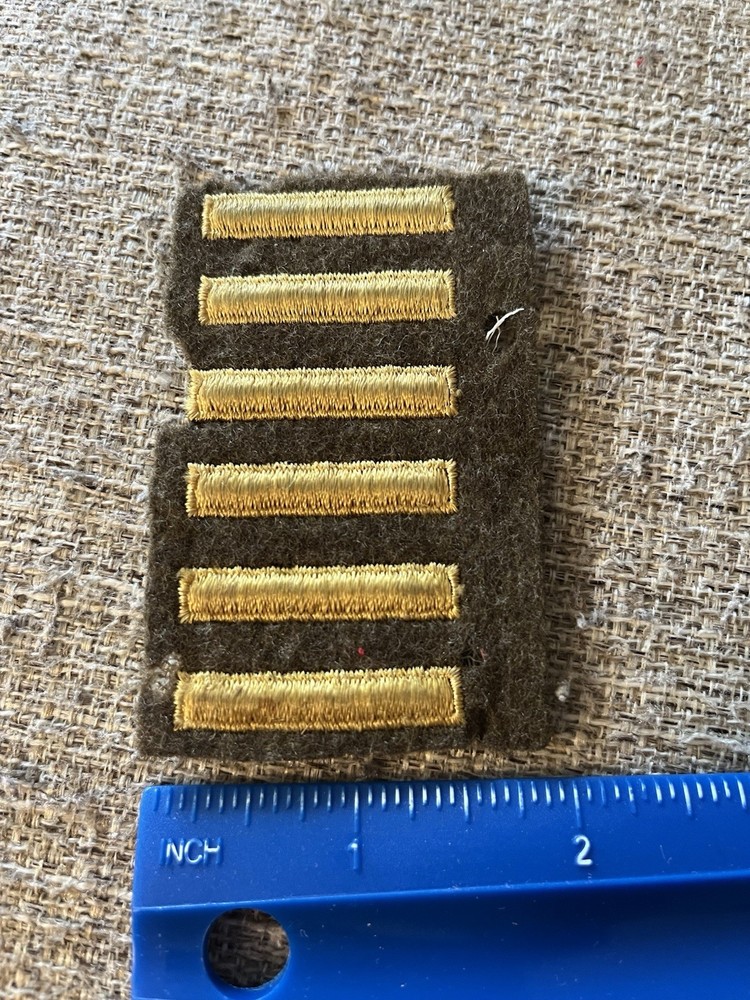 WWII US Army Overseas Bars Patch Six Bars 3 Years 36 Months