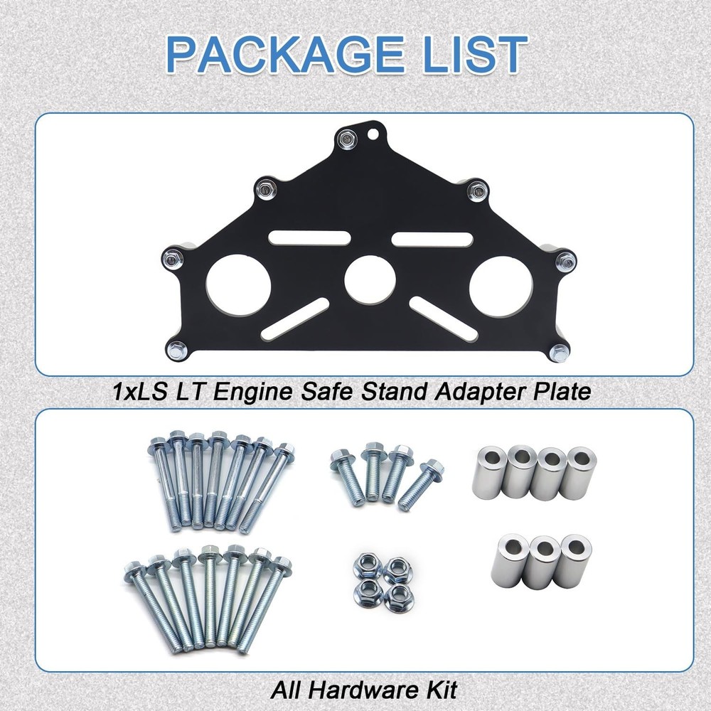 Engine Safe Stand Adapter Plate Compatible with Chevy Small/Big Block and LS ...