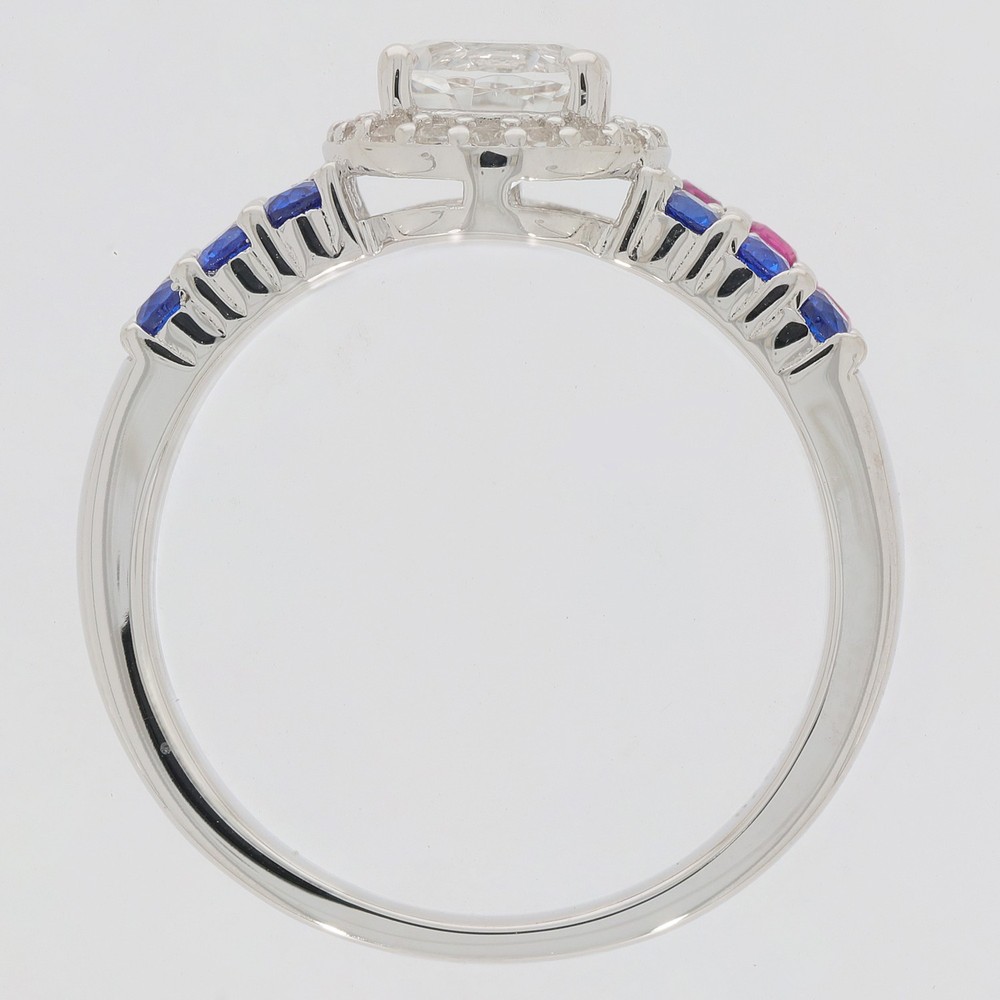 Sterling Silver Semi Mount Ring Setting Round RD 6X6mm Halo Split Shank