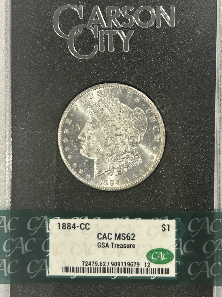 1884-CC Morgan Silver Dollar GSA Treasure MS62 CAC