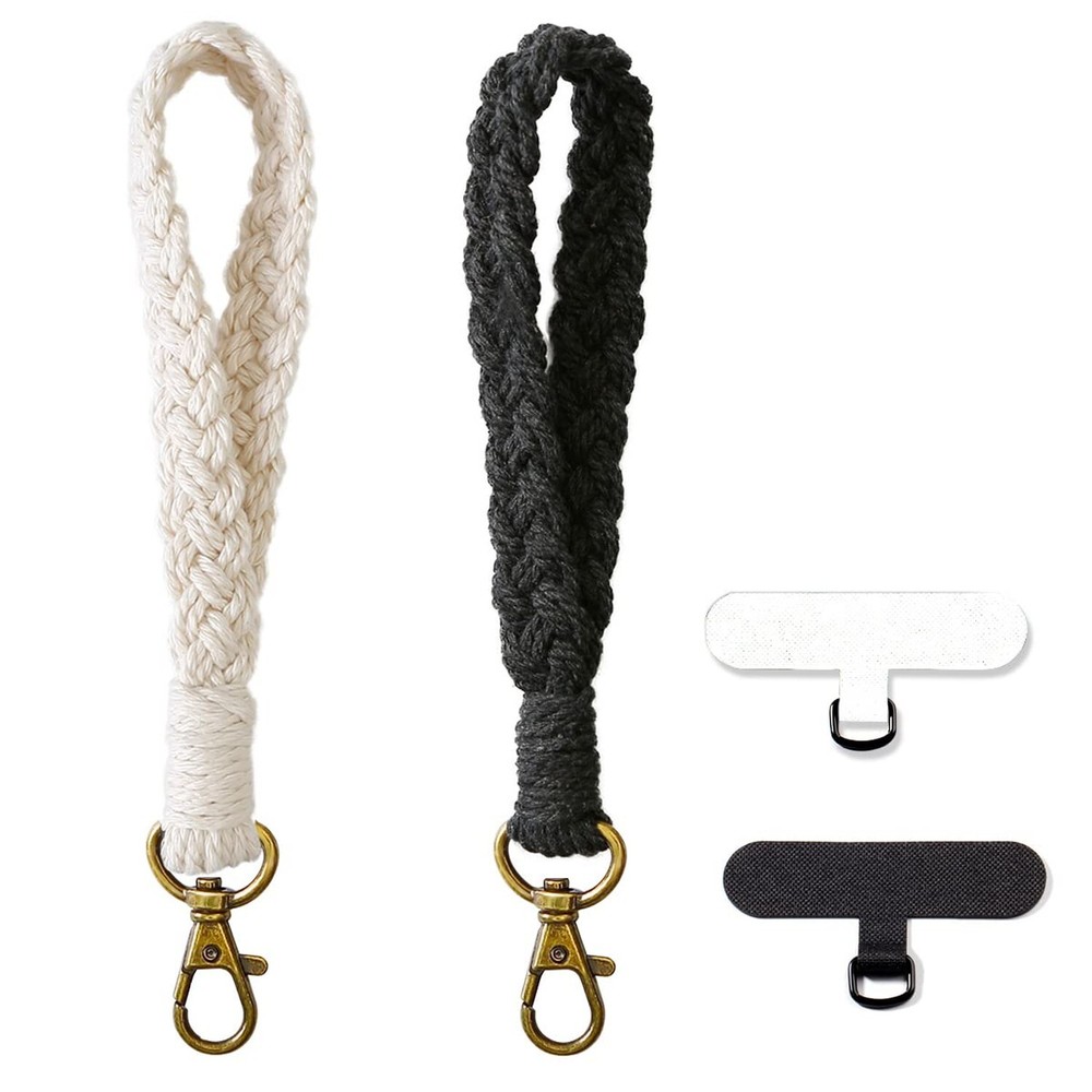 Boho Macrame Phone Wrist Strap, Cell Phone Lanyard with Tether Tab, Keychain ...