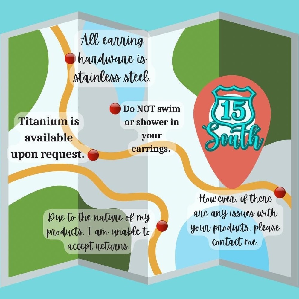 Right and left teardrop dangle earrings