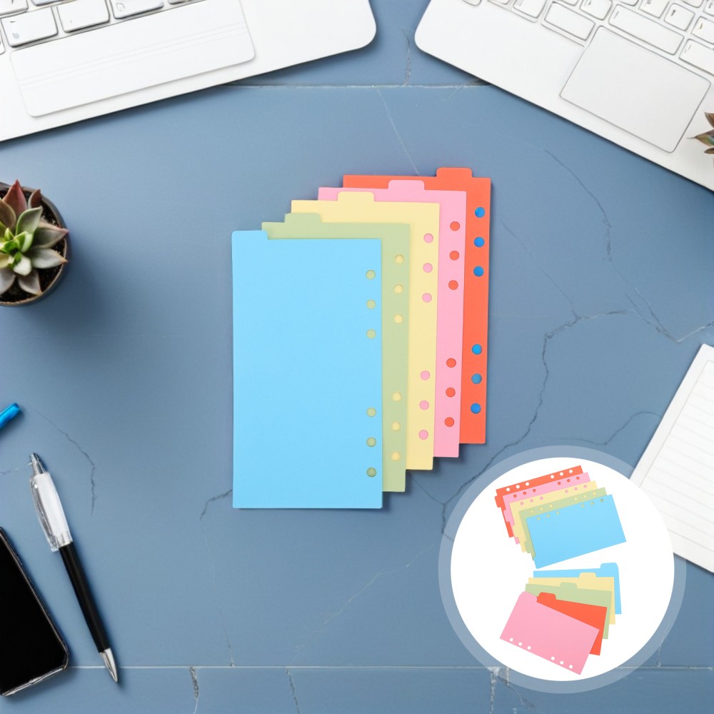 6 Set Binder Partition Index Divider Page Folder Section Dividers