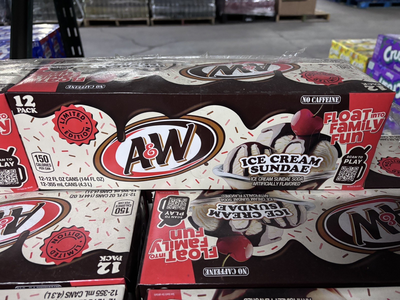 New A&W Ice Cream Sundae Soda 12 cans 12 fl oz Limited Edition Flavor!