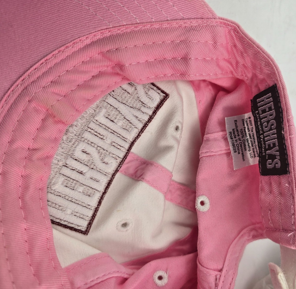 Hershey’s Milk Chocolate Pink Unconditional Love Hat Cap Hook & Loop size Small