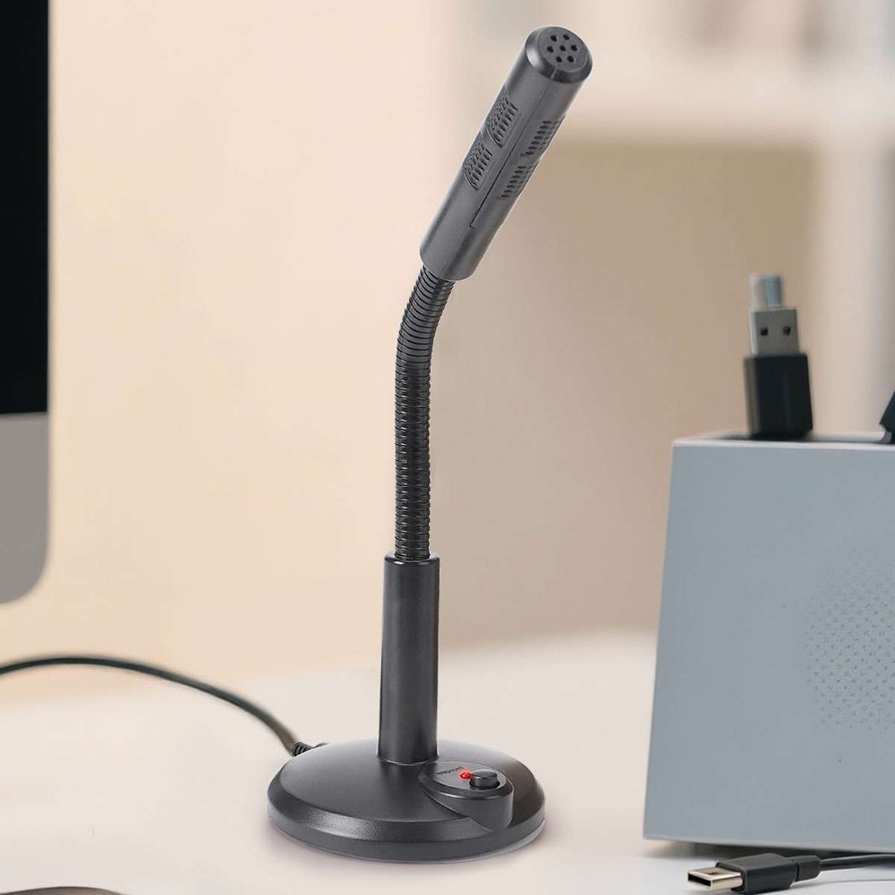 Computer Mini Condenser Microphone USB Stand Recording Mic For PC Desktop Laptop