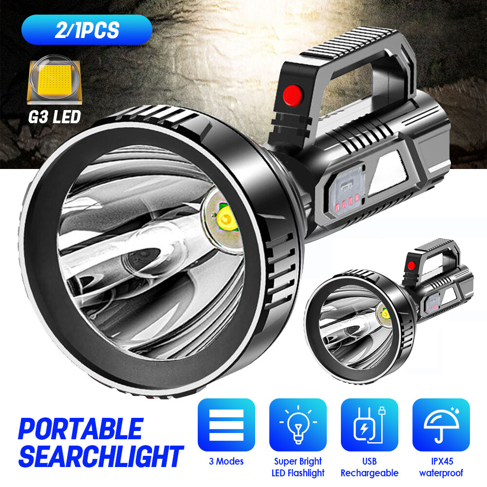 Rechargeable Spotlight Flashlights LED Super Bright Handheld 9000000 High Lumens
