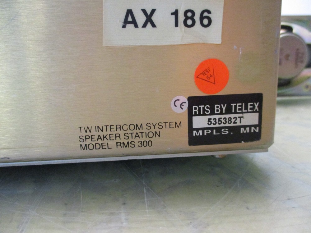 RTS Telex TW Intercom System User Station Rack Mount Model RMS 300 (#2)[4-D]