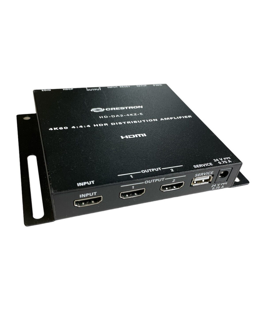 Crestron HD-DA2-4KZ-E 4K60 HDR Distribution Amplifier *W/ Power Supply*