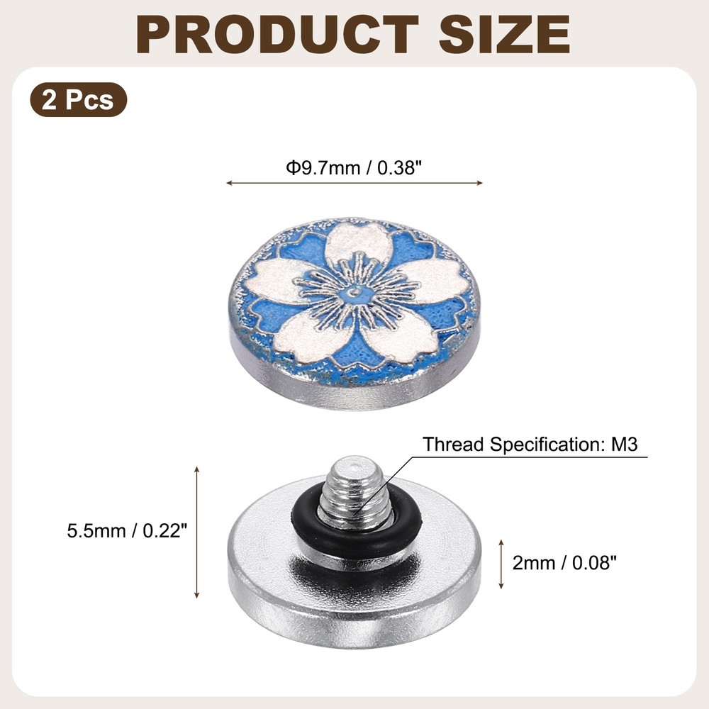 2Pcs Shutter Button (Blue) Camera Soft Release Button Threaded, for Fuji