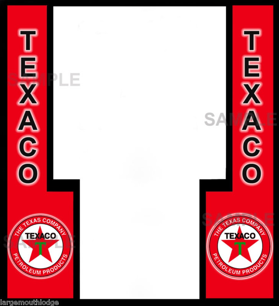 TEXACO FRONT DECAL NORTHWESTERN GUMBALL MACHINE