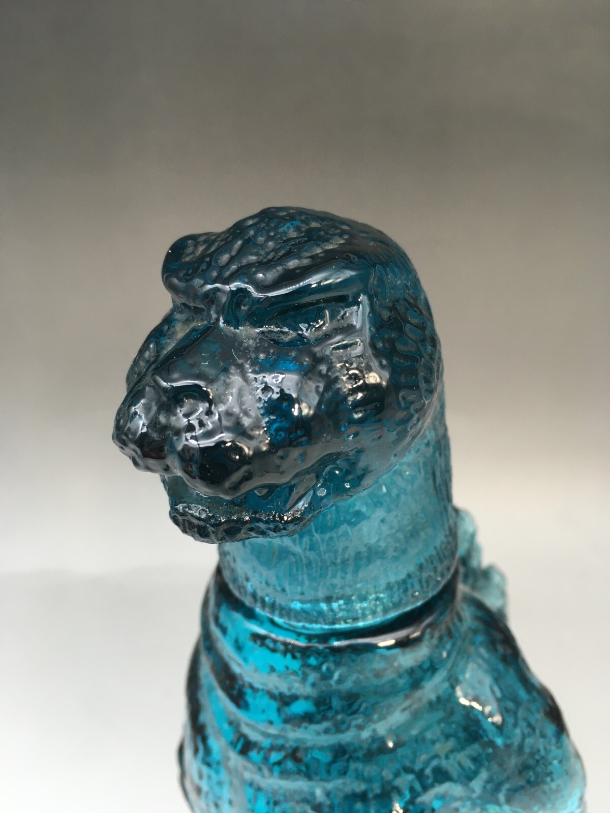 Godzilla Limited Decanter Vintage Blue Glass Bottle TOHO UNICON JAPAN 1980s