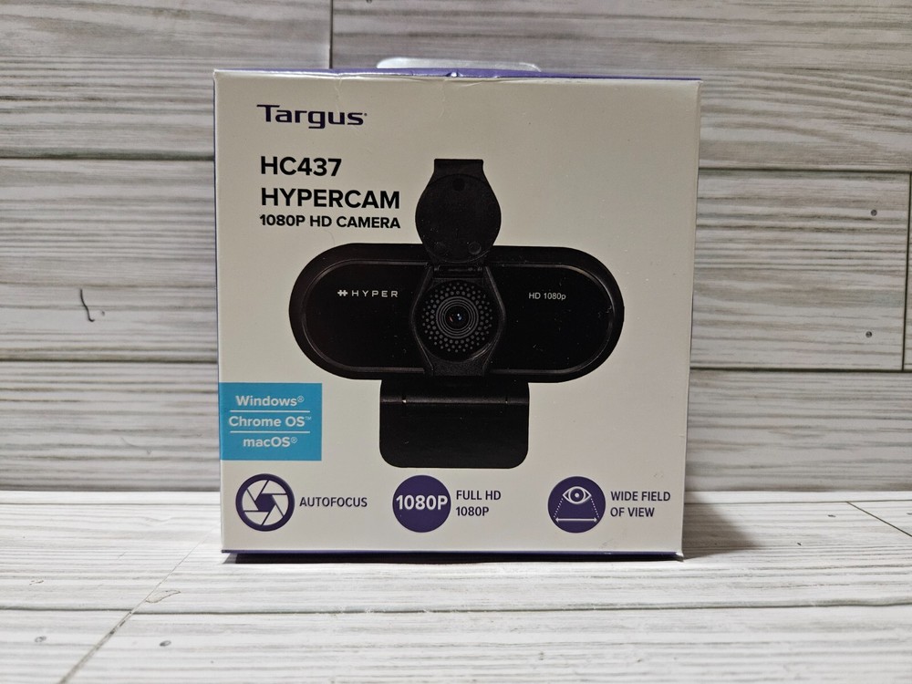 Targus Webcam HC437 Hypercam 1080P HD Camera with Integrated Microphone