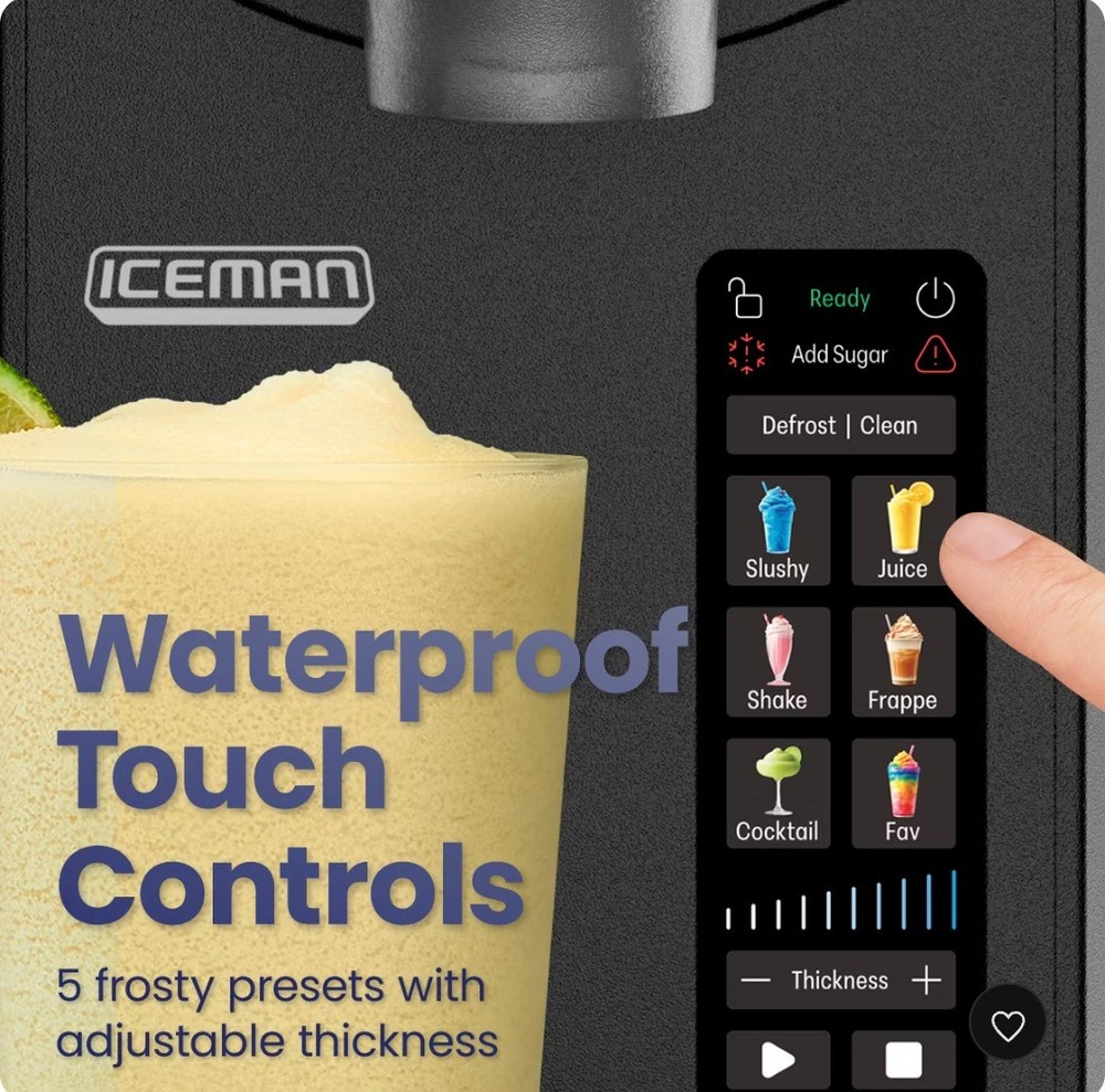 Iceman Slush-Ease Max Slushy Maker with Touch Controls and 5 Functions