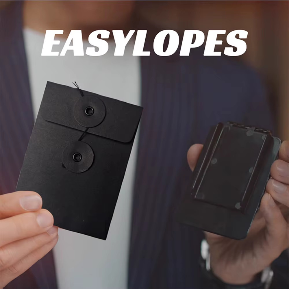 EASYLOPES - Card To Sealed Envelope Magic Trick (Black)