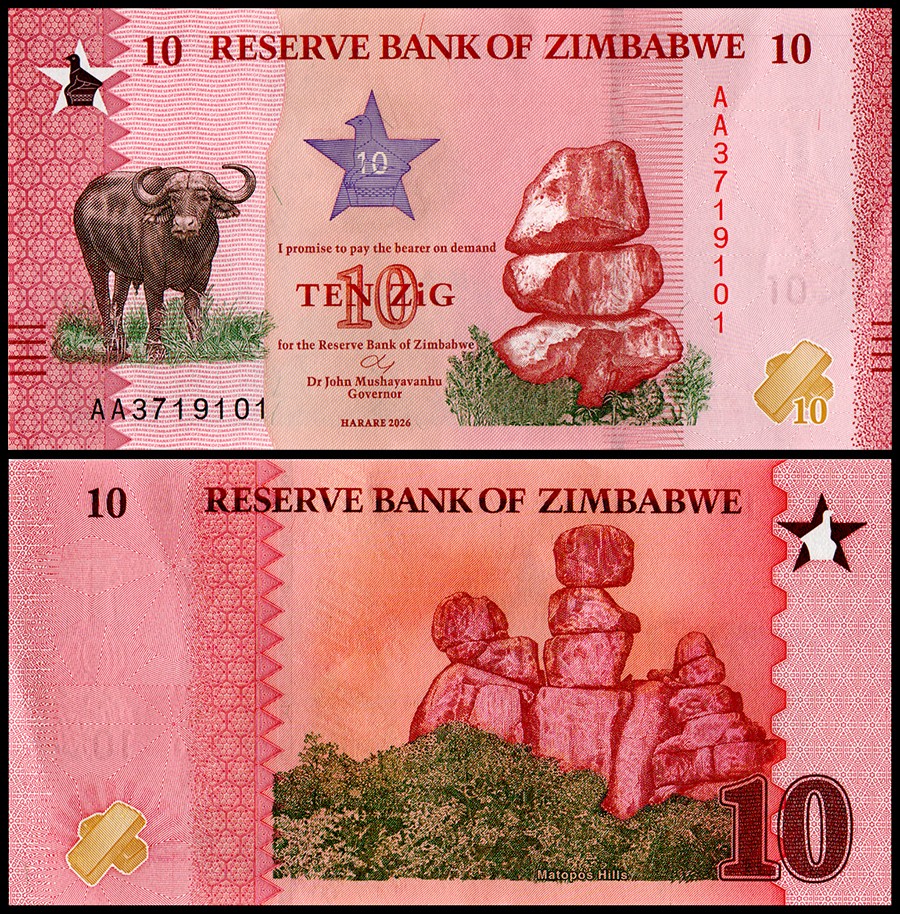 Zimbabwe 10 Zig, 2026, P-115, UNC