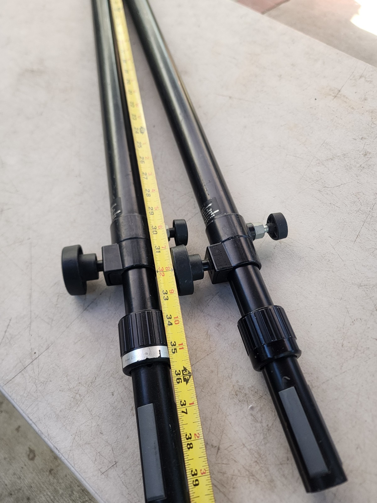 2-DAS DAS-TSP-1 Branded Telescoping Steel Ring Lock Subwoofer Speaker Poles Used