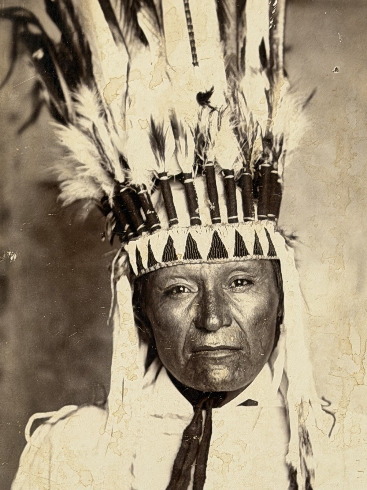 Vintage Native American Indian Cabinet Card; Fort Sill;