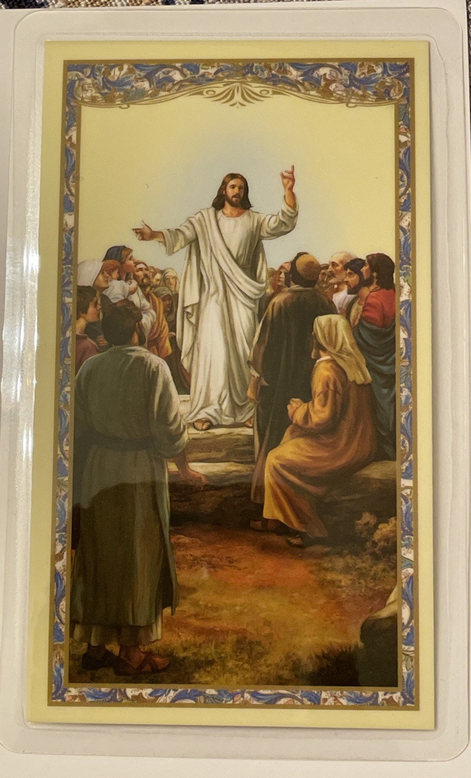 The Beatitudes Laminated Holy Prayer Card Catholic - Blessed Are the Poor