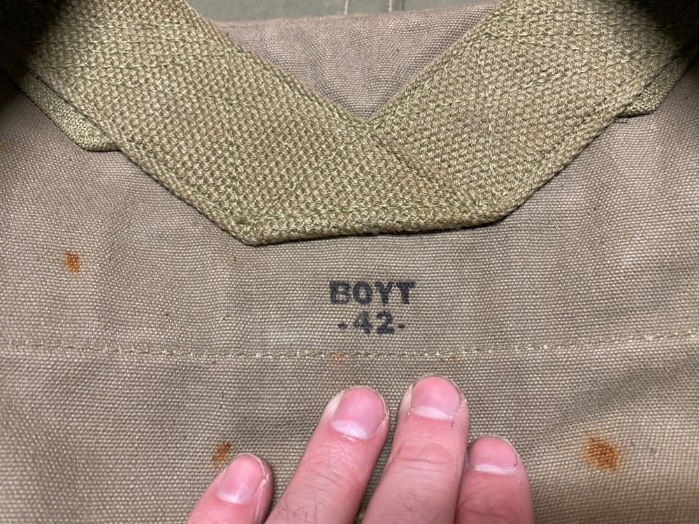 ORIGINAL WWII US ARMY M1942 COMBAT FIELD HAVERSACK BACKPACK-OD#3