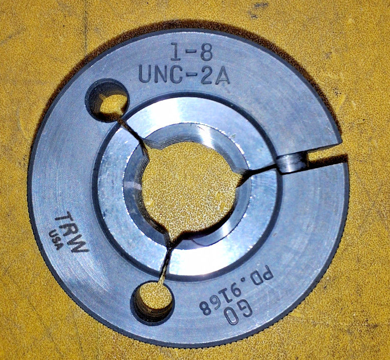 1 -8 UNC-2A Go Only PD .9168 Gage Ring
