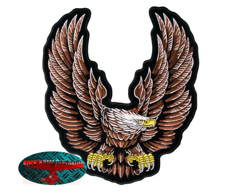 Eagle Back Patch Iron On Patch Biker Rocker Eagle Eagle Embroidered USA Patch