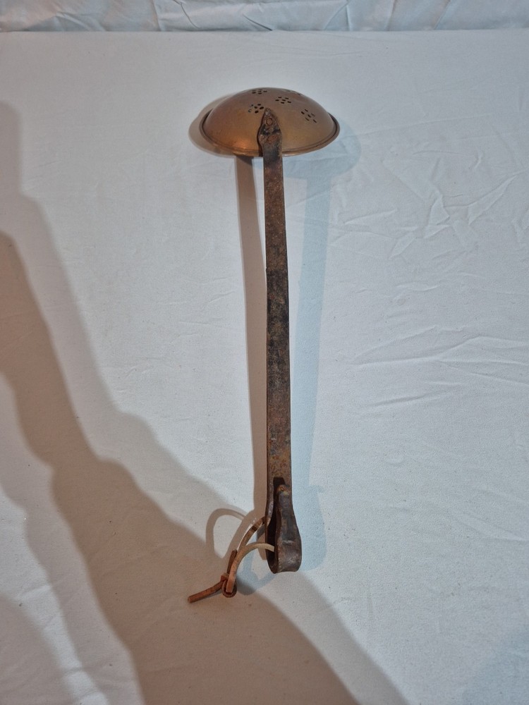 Vintage Copper Kitchen Utensil Strainer Skimmer