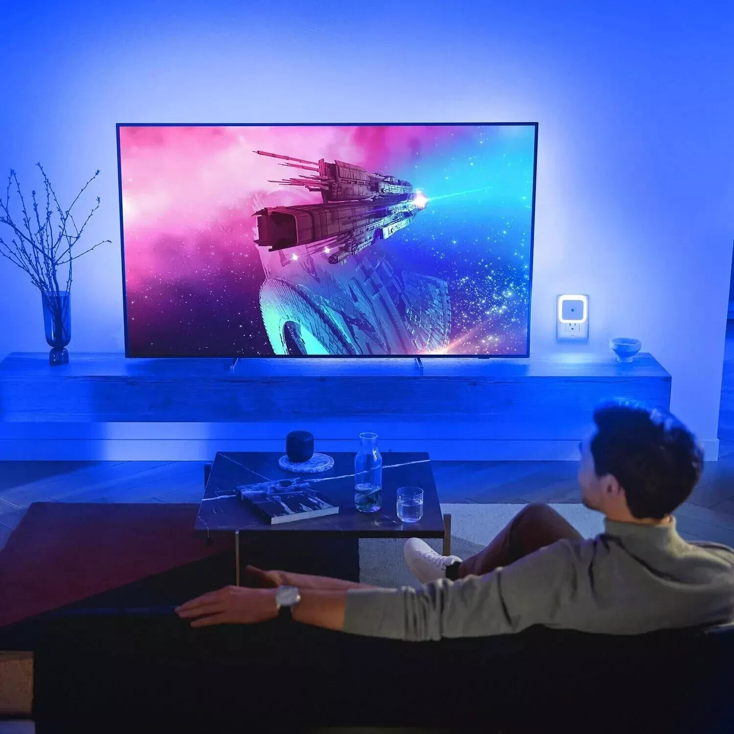 6Pcs Plug-in LED Night Lights Lamp Dusk to Dawn Sensor Hallway Kitchen Bathroom