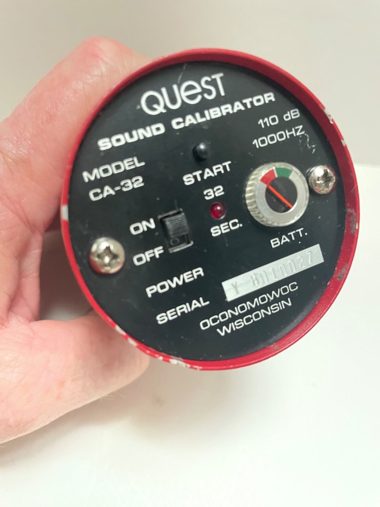 1 QUEST ELECTRONICS CA-32 PERMISSIBLE SOUND CALIBRATOR