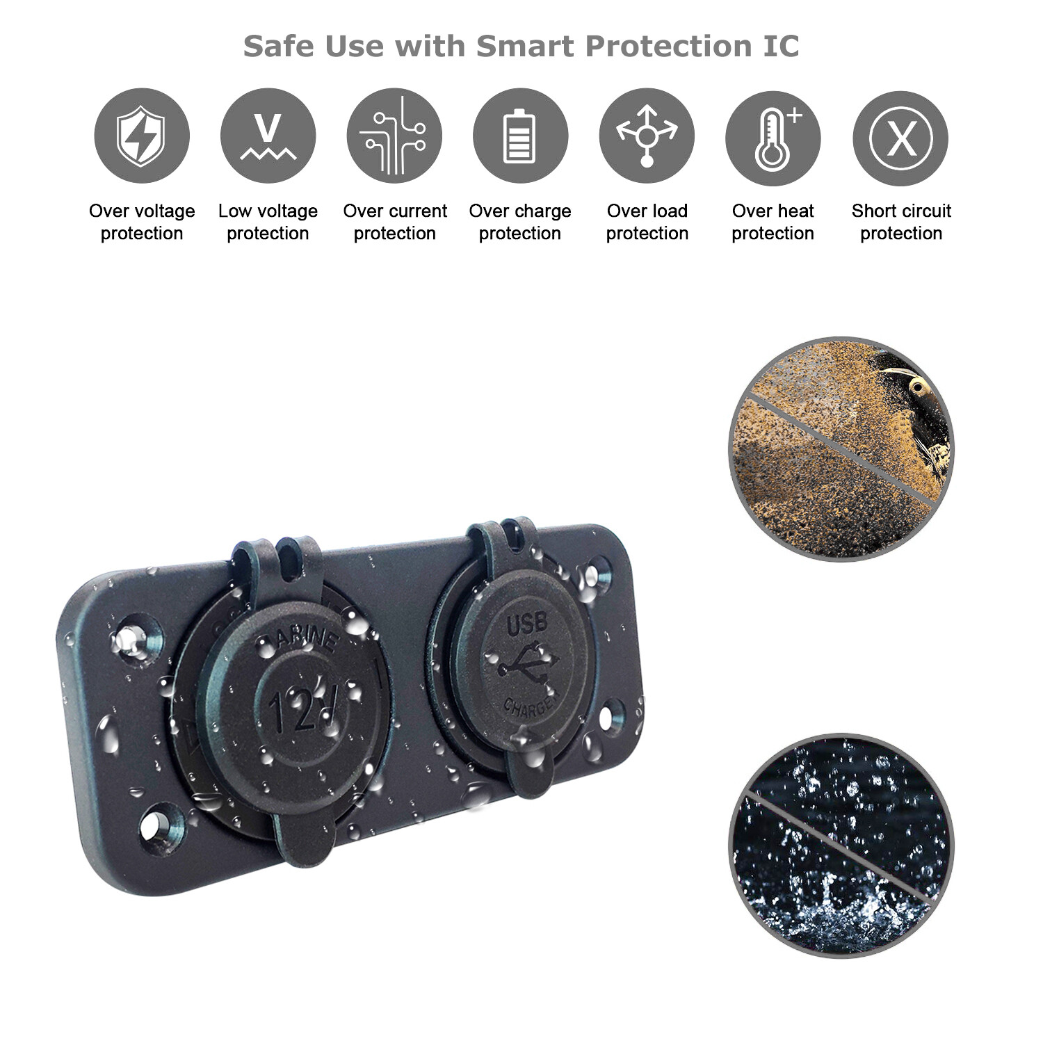 Dual USB Car Lighter Socket Splitter 12V Charger Power Adapter Outlet