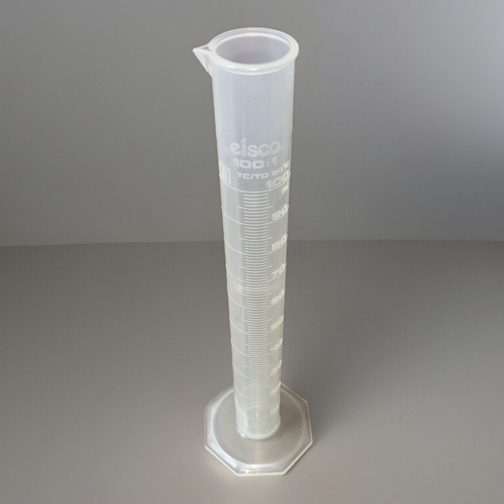 100ml Plastic Measuring Cylinder Graduated Cylinder for Laboratory Test