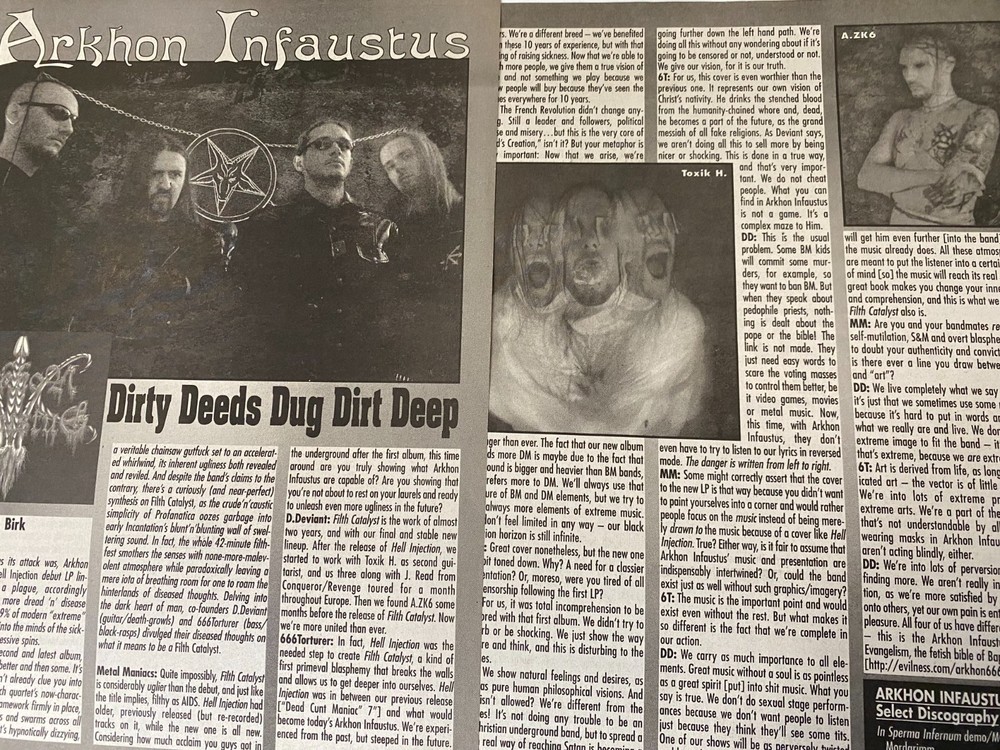 Arkhon Infaustus, Two Page Vintage Clipping