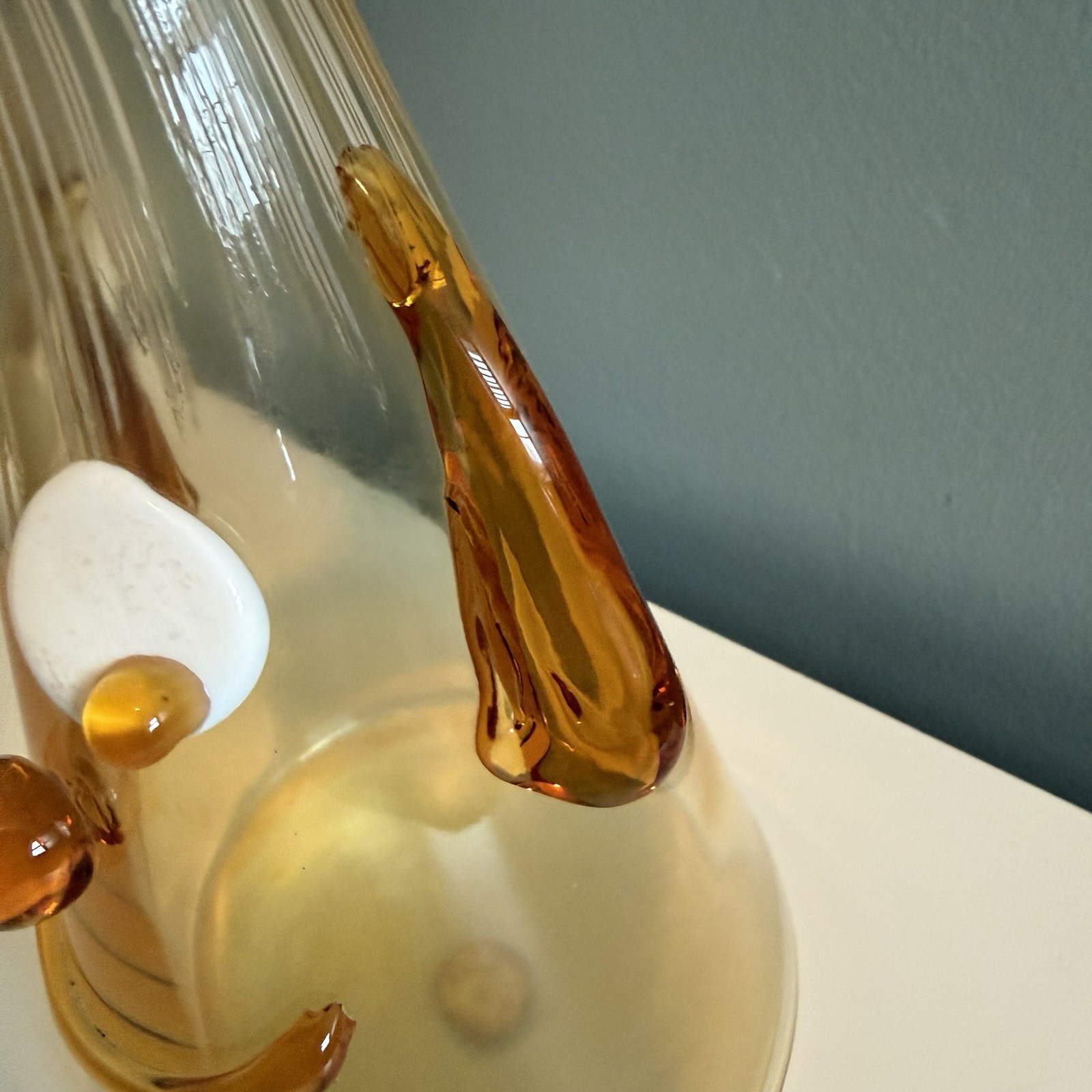 Fratelli Toso Murano Art Glass Clown Face Decanter With Stopper