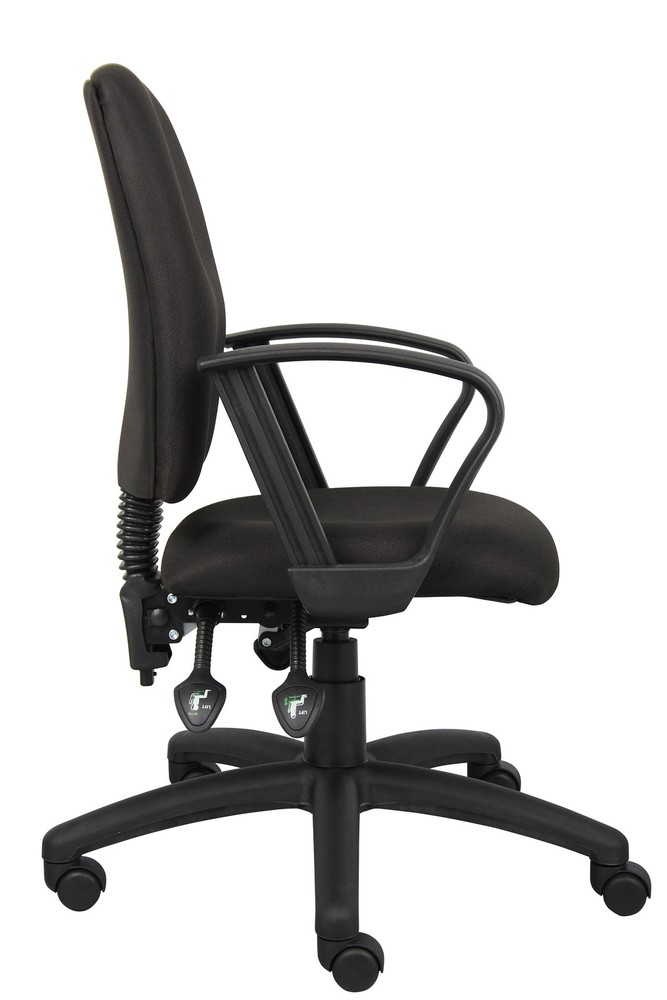 Boss Multi-Function Fabric Task Chair W/Loop Arms MODEL # B3037-BK