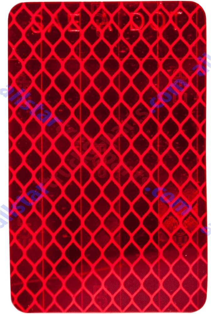 Red Reflective Stick-On Prism Rectangle DOT Reflector