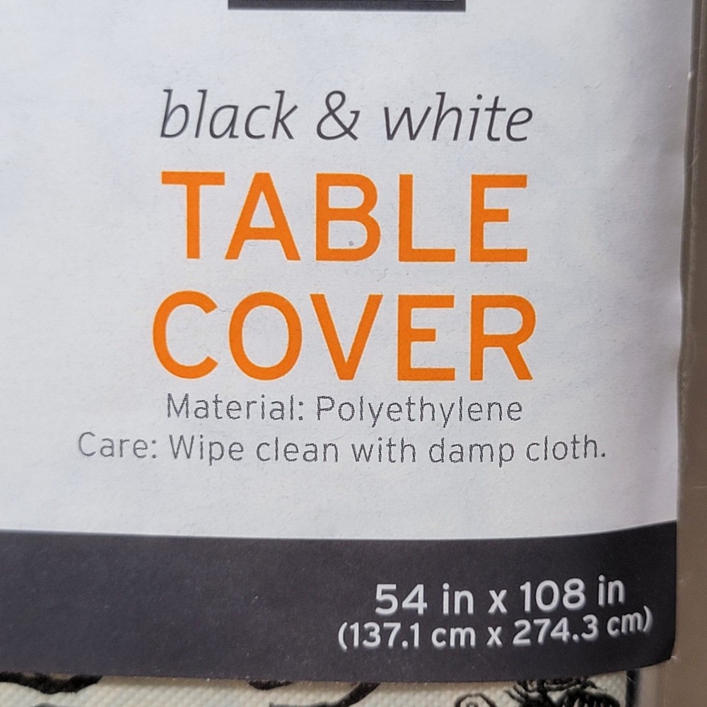Halloween Table Cover Polyethylene 54" X 108" NEW
