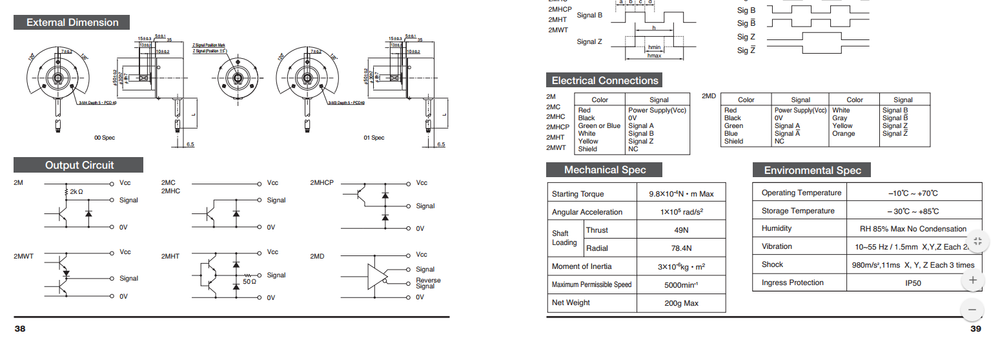 NEMICON NOC-S500-2MC Encoder 500P/R New ✦KD