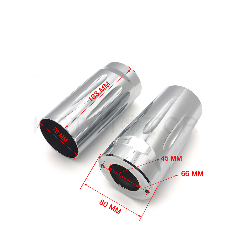 Chrome CNC Cut Upper Fork Boot Slider Covers for Harley 86-13 FLH/FLHR