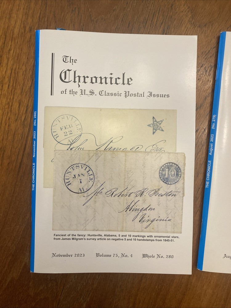The Chronicle of US Classic Postal Issues 2023 Full year