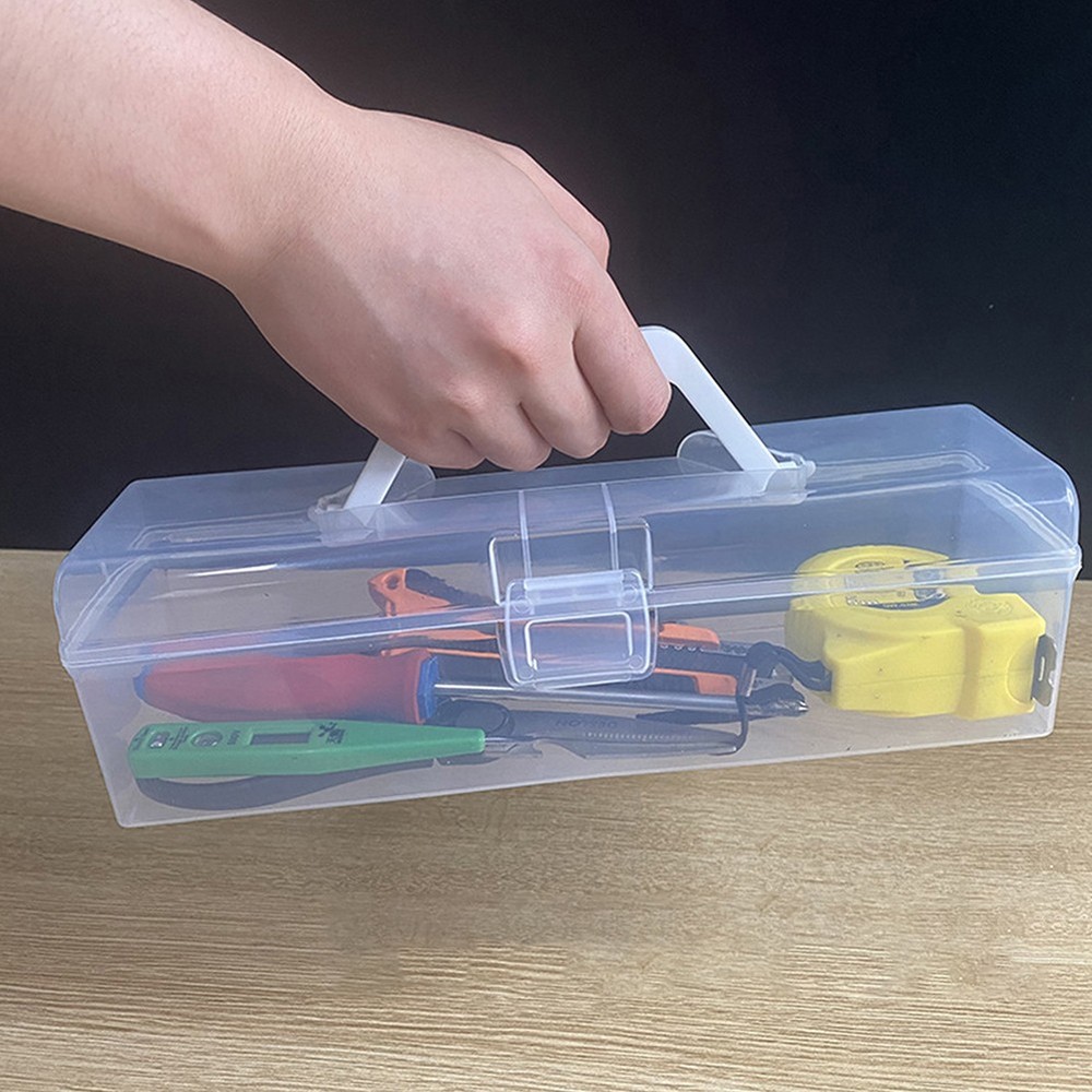 Clear Plastic Storage Boxes with Lock Lids Stackable Box Home Office Kitchen