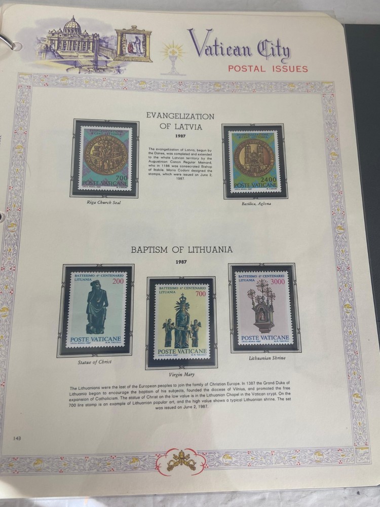 Joystamp: Awesome White Ace Vatican City Album Pages Mint Never Hinged