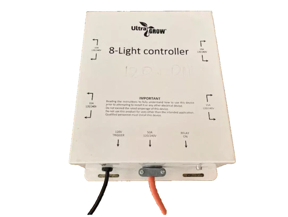 White Ultra Grow 8 Universal Outlets Eclectic Light Controller Local Pickup