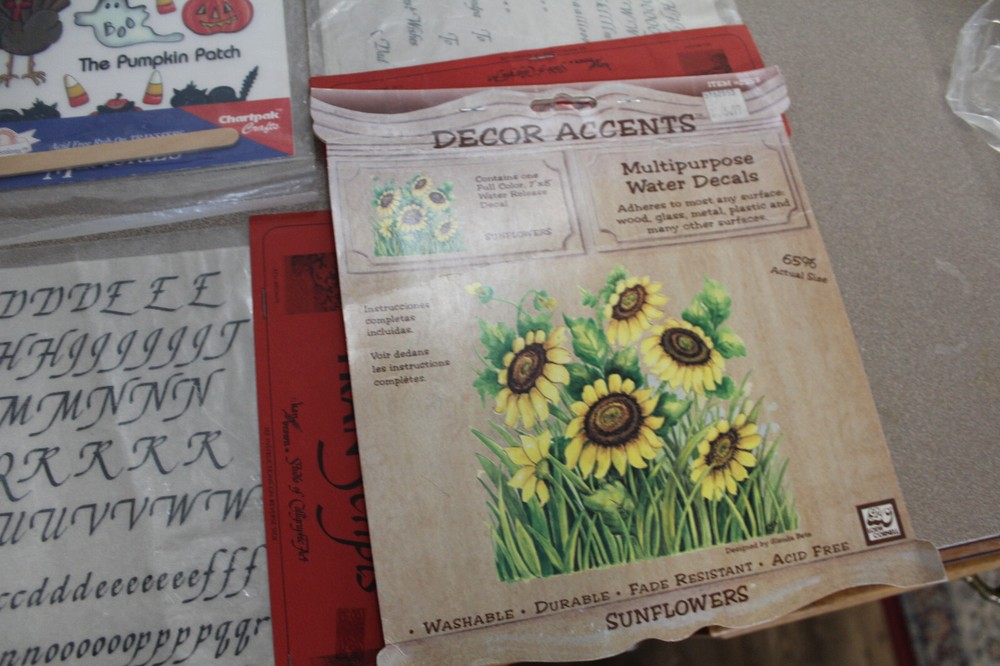 Vintage Rub-On and Water Applied Decals 7 Assorted Packages