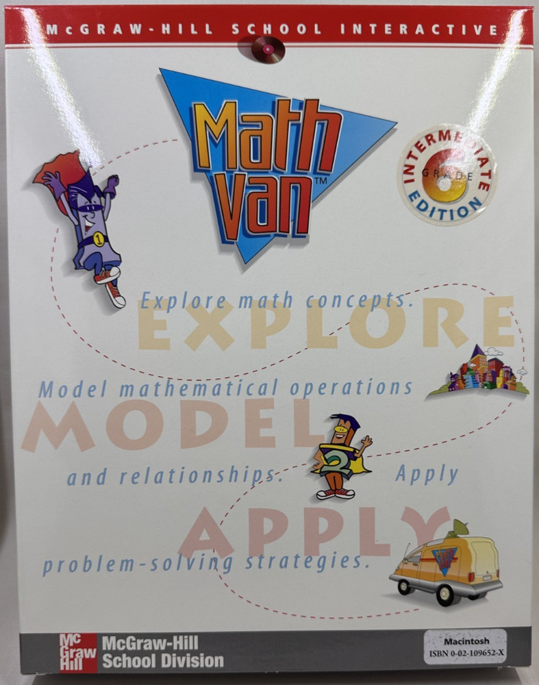 Math Van Intermediate Edition CD-ROM McGraw-Hill Vintage Educational Software