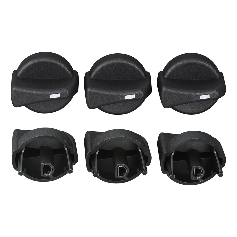 Peterbilt AC Heater Blower Fan Control Knobs (3 Pcs) | Compatible with Black